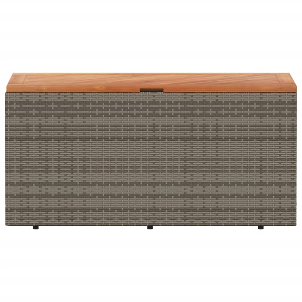 vidaXL Ladă depozitare grădină gri 110x50x54 cm lemn acacia poliratan vidaXL Ladă depozitare grădină gri 110x50x54 cm lemn acacia poliratan