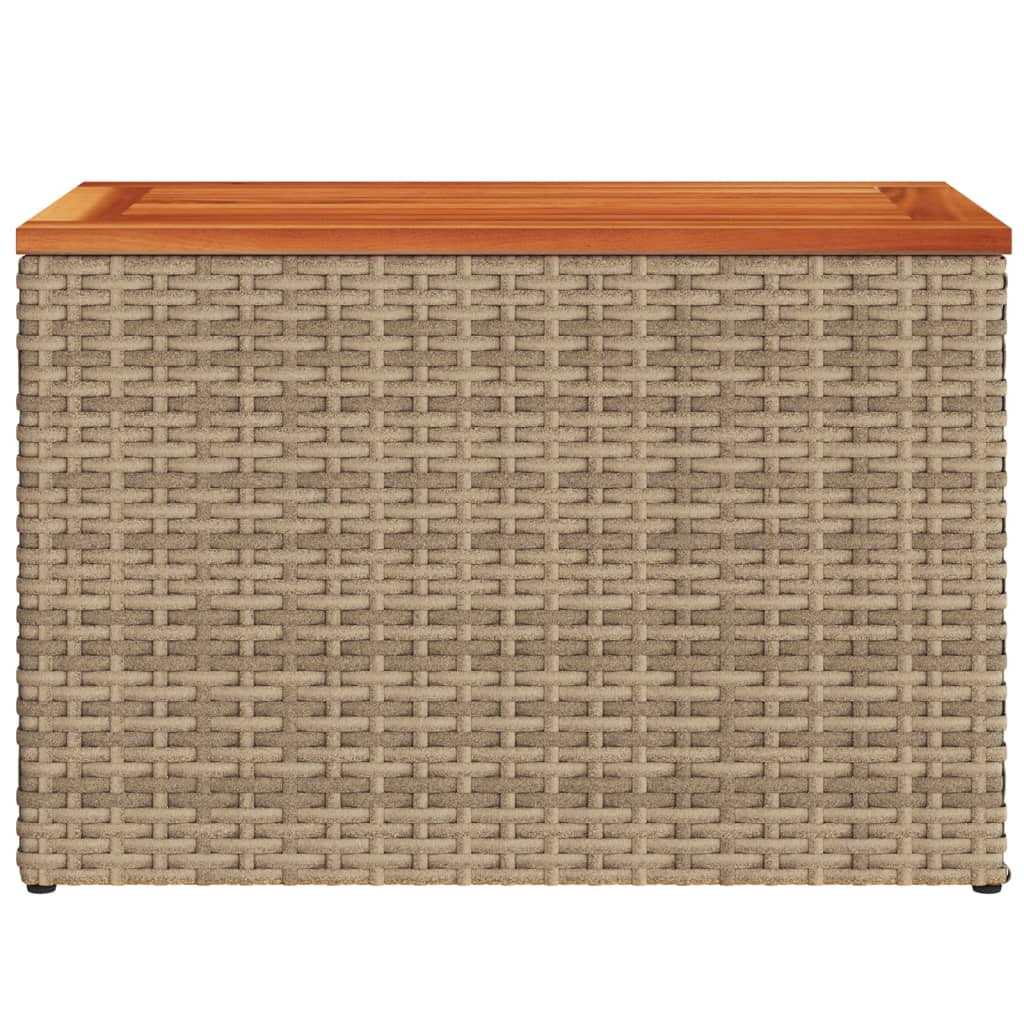 vidaXL Mese laterale de grădină 2 buc. bej 55x34x37cm lemn/poliratan vidaXL Mese laterale de grădină 2 buc. bej 55x34x37cm lemn/poliratan