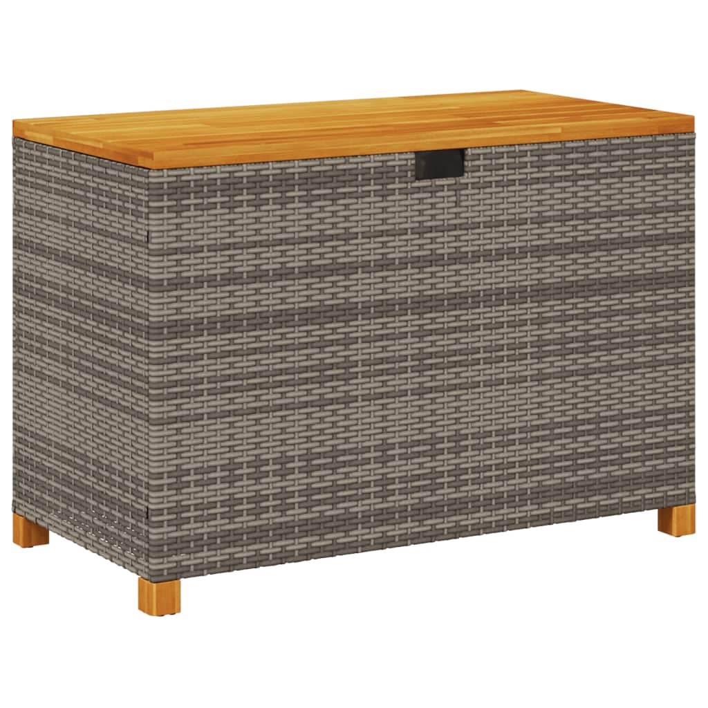 vidaXL Cutie depozitare grădină gri 110x55x63 cm lemn acacia poliratan vidaXL Cutie depozitare grădină gri 110x55x63 cm lemn acacia poliratan