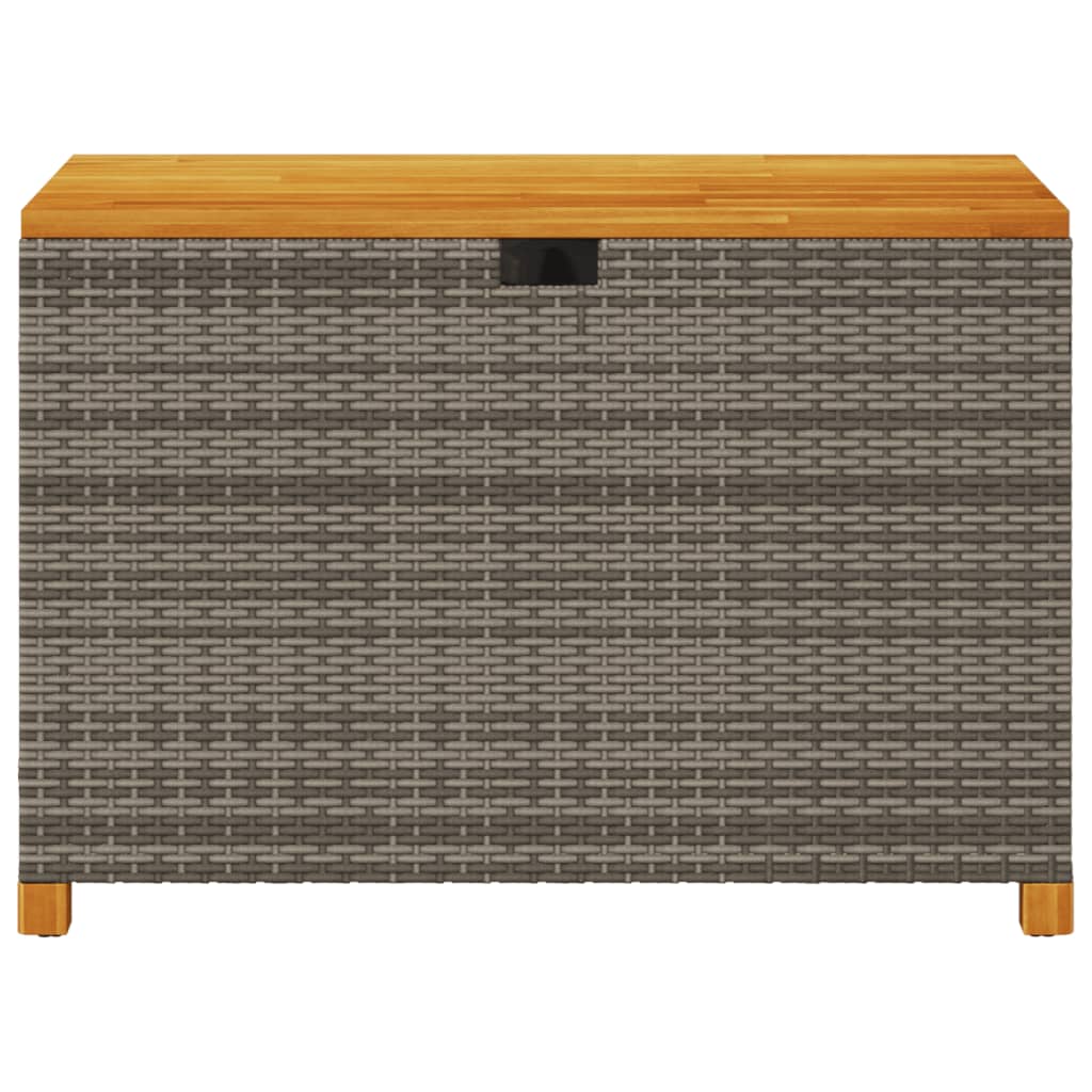 vidaXL Cutie depozitare grădină gri 110x55x63 cm lemn acacia poliratan vidaXL Cutie depozitare grădină gri 110x55x63 cm lemn acacia poliratan
