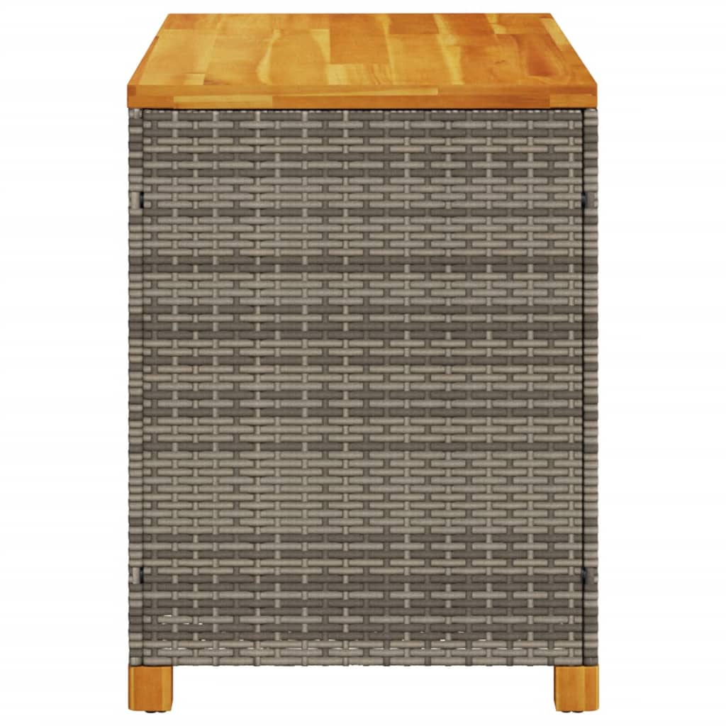 vidaXL Cutie depozitare grădină gri 110x55x63 cm lemn acacia poliratan vidaXL Cutie depozitare grădină gri 110x55x63 cm lemn acacia poliratan