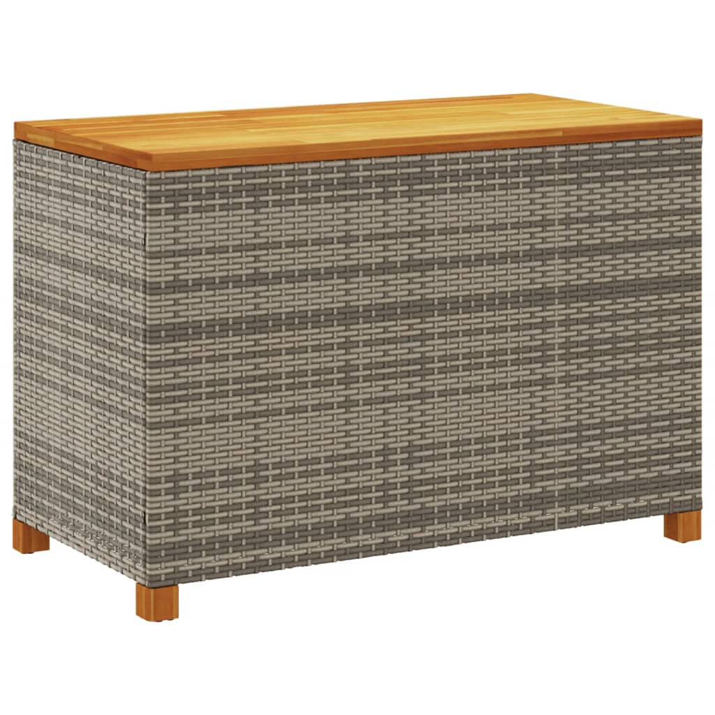 vidaXL Cutie depozitare grădină gri 110x55x63 cm lemn acacia poliratan vidaXL Cutie depozitare grădină gri 110x55x63 cm lemn acacia poliratan