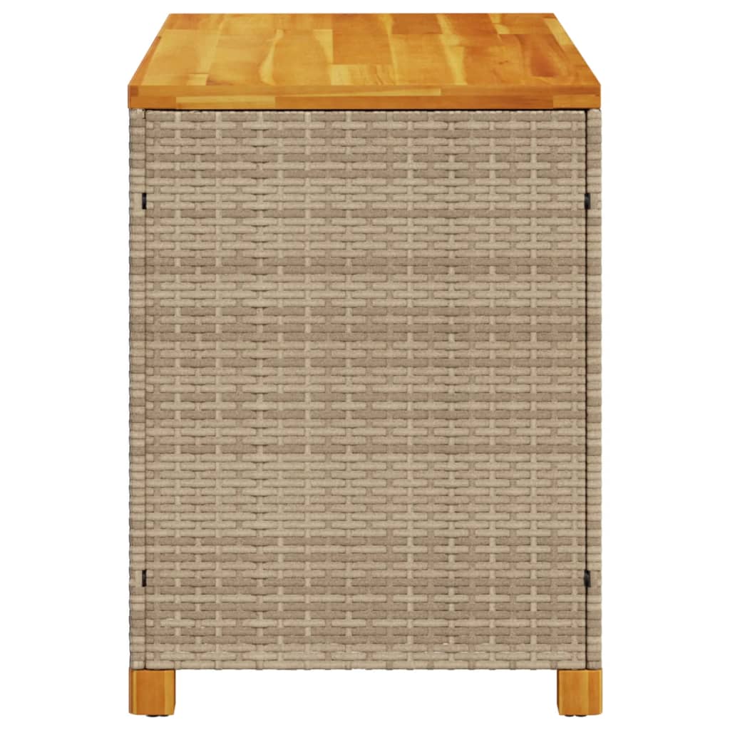 vidaXL Cutie depozitare grădină bej 110x55x63 cm lemn acacia poliratan vidaXL Cutie depozitare grădină bej 110x55x63 cm lemn acacia poliratan