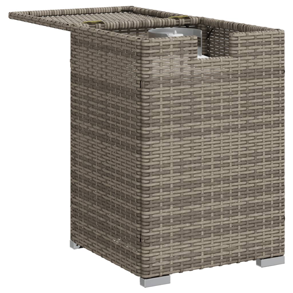 vidaXL Masă mască acoperire rezervor propan gri 40x40x60 cm poliratan vidaXL Masă mască acoperire rezervor propan gri 40x40x60 cm poliratan