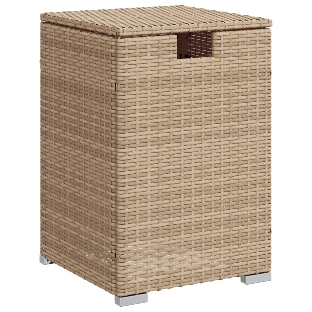 vidaXL Masă mască acoperire rezervor propan bej 40x40x60 cm poliratan vidaXL Masă mască acoperire rezervor propan bej 40x40x60 cm poliratan