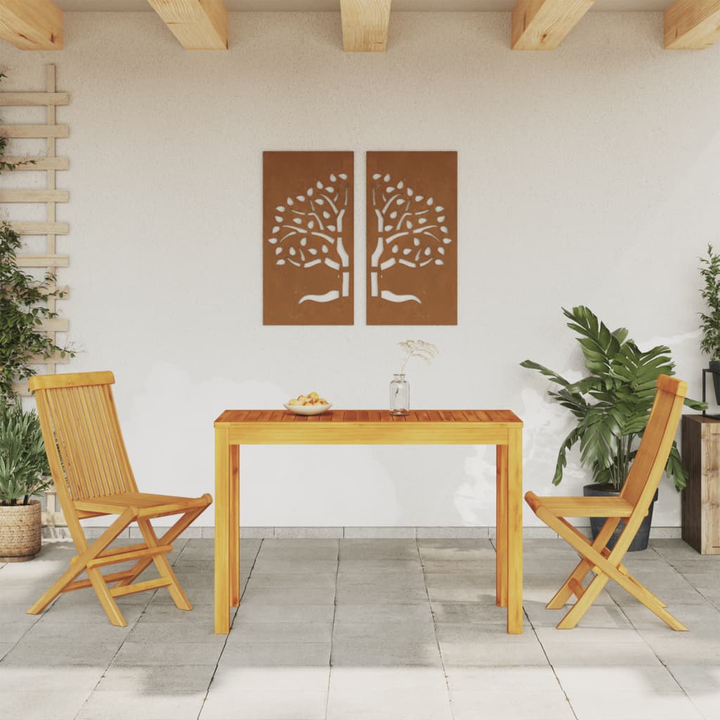 vidaXL Masă de grădină, 110x55x75 cm, lemn masiv de acacia
