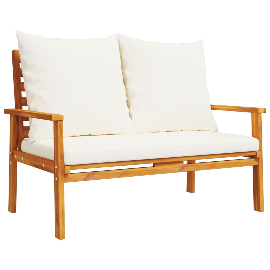 vidaXL Banchetă de grădină cu pernă, 120 cm, lemn masiv de acacia vidaXL Banchetă de grădină cu pernă, 120 cm, lemn masiv de acacia