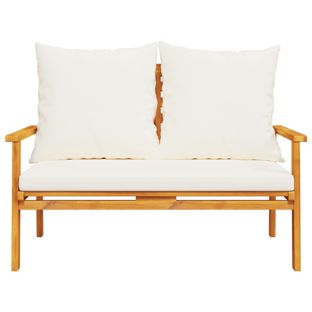 vidaXL Banchetă de grădină cu pernă, 120 cm, lemn masiv de acacia vidaXL Banchetă de grădină cu pernă, 120 cm, lemn masiv de acacia
