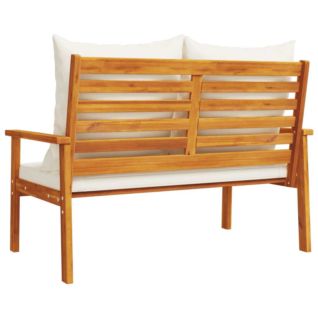 vidaXL Banchetă de grădină cu pernă, 120 cm, lemn masiv de acacia vidaXL Banchetă de grădină cu pernă, 120 cm, lemn masiv de acacia