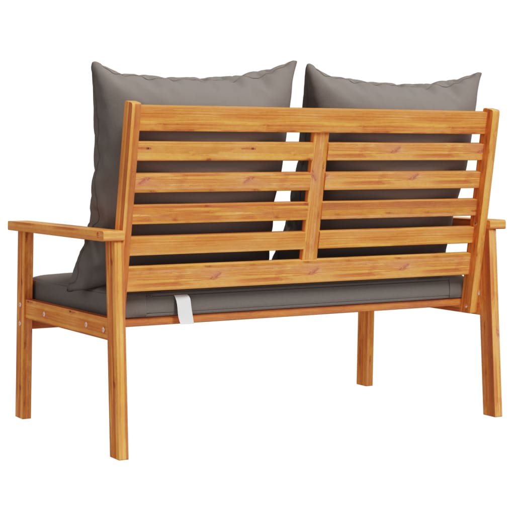 vidaXL Banchetă de grădină cu pernă, 120 cm, lemn masiv de acacia vidaXL Banchetă de grădină cu pernă, 120 cm, lemn masiv de acacia