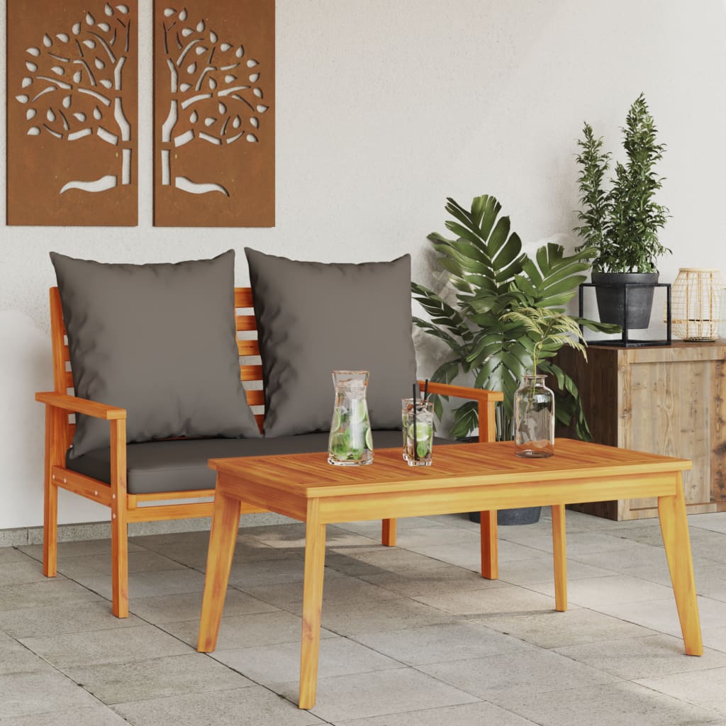vidaXL Set de grădină cu pernă, lemn masiv de acacia vidaXL Set de grădină cu pernă, lemn masiv de acacia