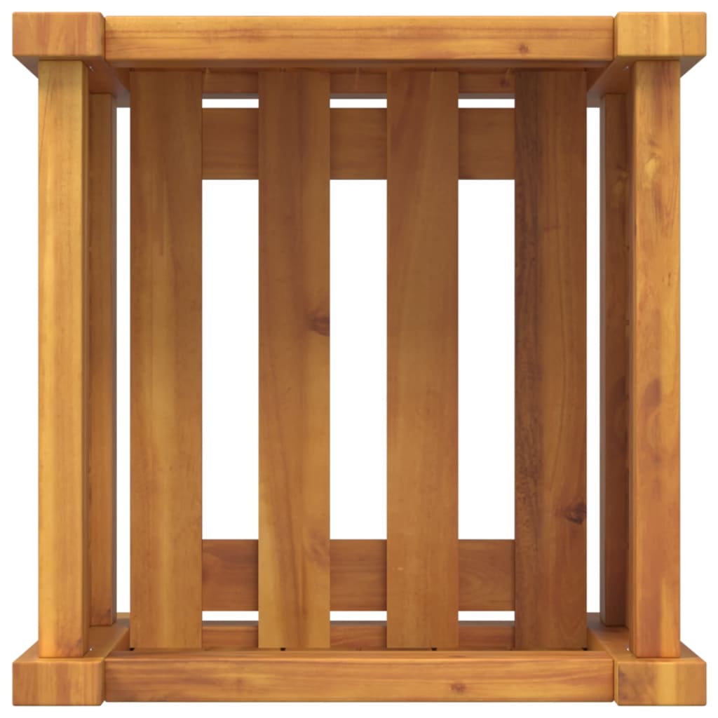 vidaXL Jardinieră de grădină cu căptușeală, 31x31x30 cm, lemn acacia