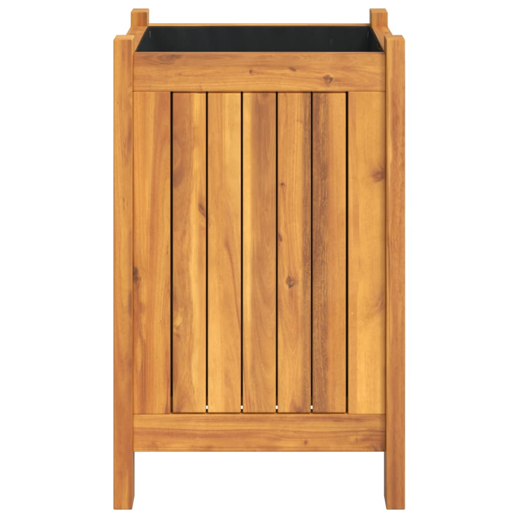 vidaXL Jardinieră de grădină cu căptușeală, 31x31x50 cm, lemn acacia vidaXL Jardinieră de grădină cu căptușeală, 31x31x50 cm, lemn acacia