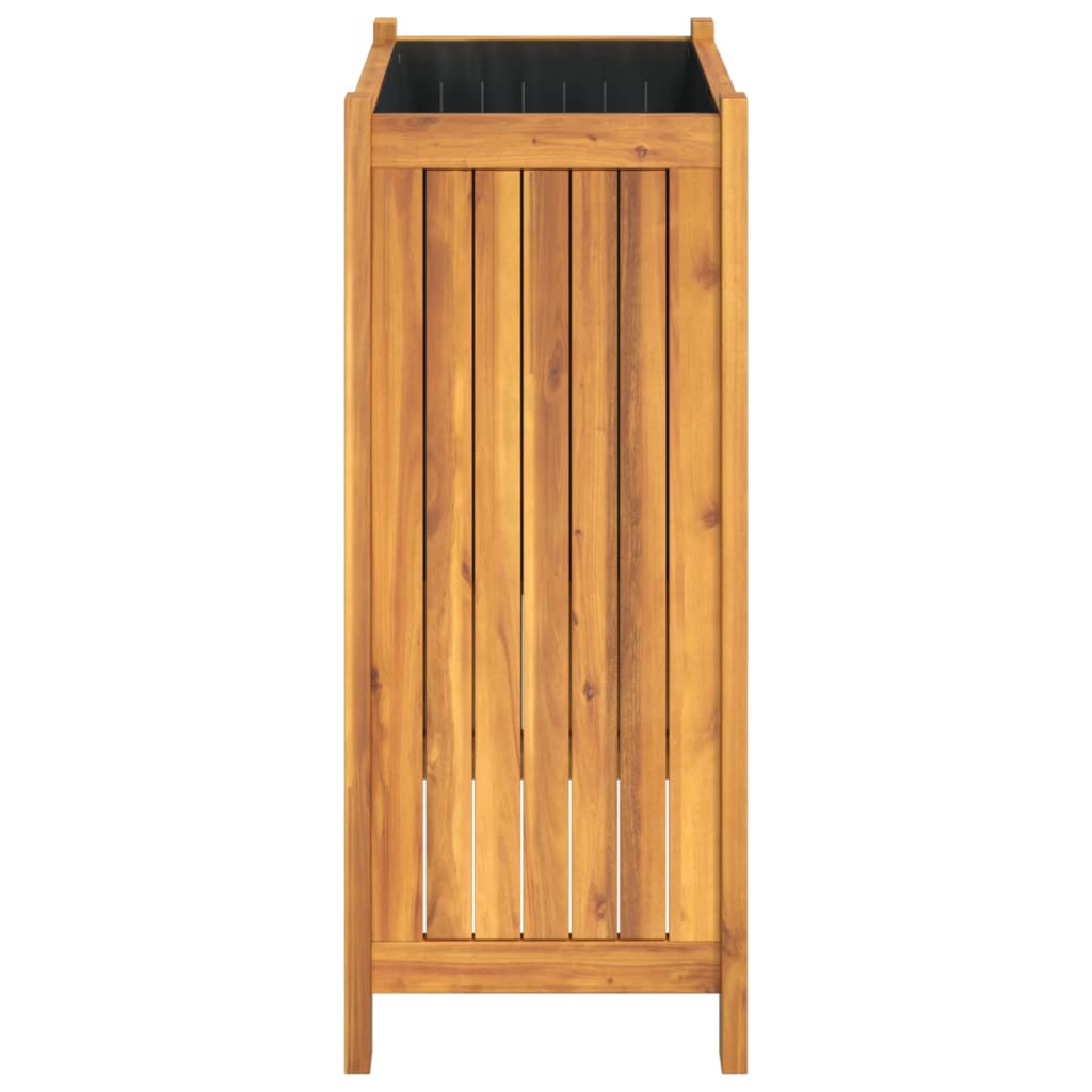 vidaXL Jardinieră de grădină cu căptușeală, 54x31x75 cm, lemn acacia