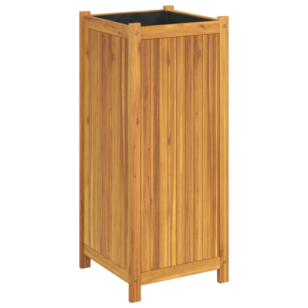vidaXL Jardinieră de grădină cu căptușeală, 42x42x100 cm, lemn acacia vidaXL Jardinieră de grădină cu căptușeală, 42x42x100 cm, lemn acacia