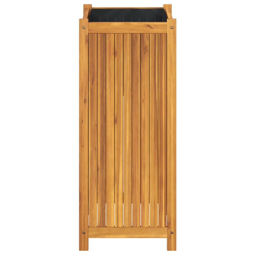 vidaXL Jardinieră de grădină cu căptușeală, 42x42x100 cm, lemn acacia vidaXL Jardinieră de grădină cu căptușeală, 42x42x100 cm, lemn acacia