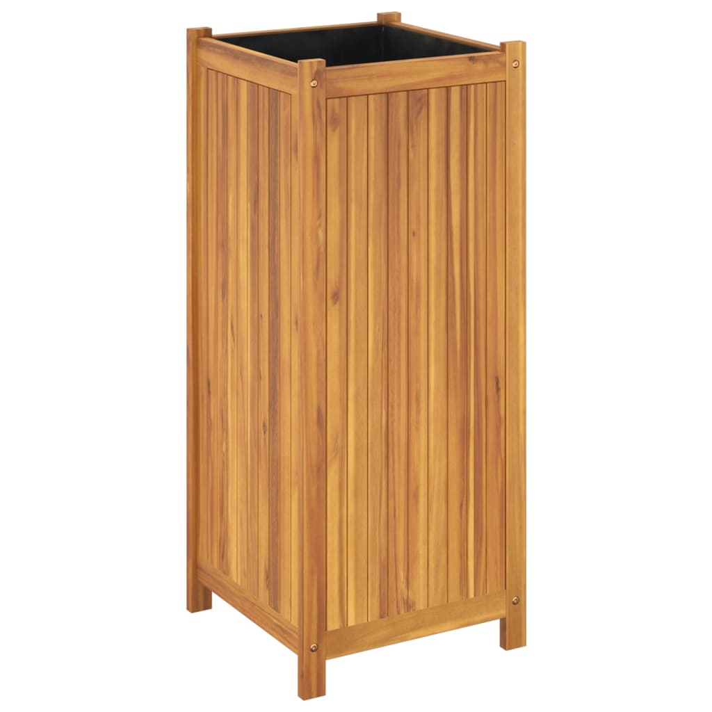 vidaXL Jardinieră de grădină cu căptușeală, 42x42x100 cm, lemn acacia vidaXL Jardinieră de grădină cu căptușeală, 42x42x100 cm, lemn acacia