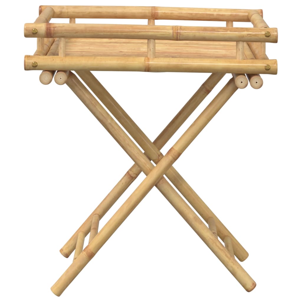 vidaXL Masa pliabilă cu tavă, 60x40x68 cm, bambus vidaXL Masa pliabilă cu tavă, 60x40x68 cm, bambus
