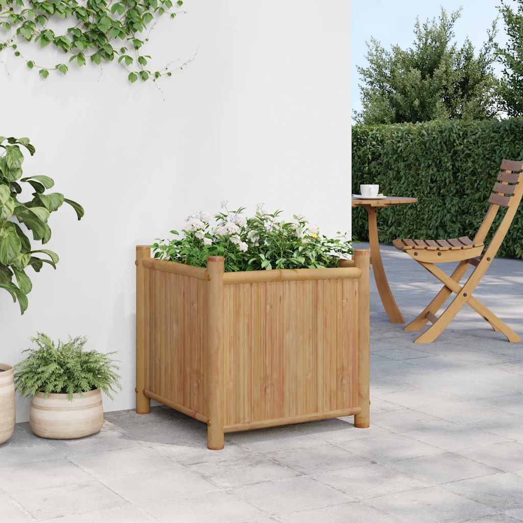 vidaXL Jardinieră, 50x50x50 cm, bambus vidaXL Jardinieră, 50x50x50 cm, bambus
