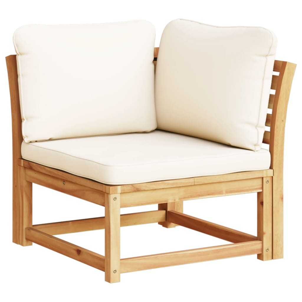 vidaXL Canapea de colț cu pernă de grădină, 73x73x65 cm, lemn acacia vidaXL Canapea de colț cu pernă de grădină, 73x73x65 cm, lemn acacia