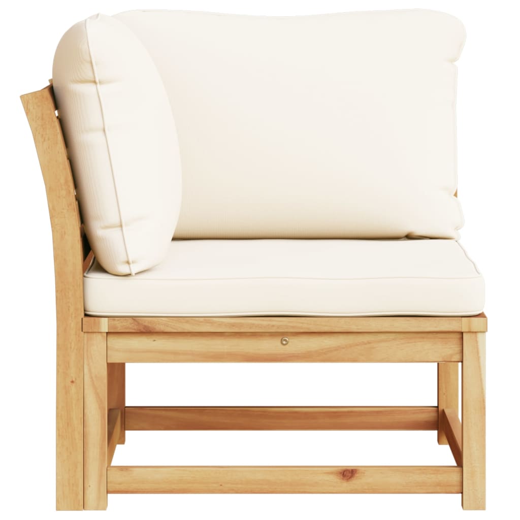 vidaXL Canapea de colț cu pernă de grădină, 73x73x65 cm, lemn acacia vidaXL Canapea de colț cu pernă de grădină, 73x73x65 cm, lemn acacia