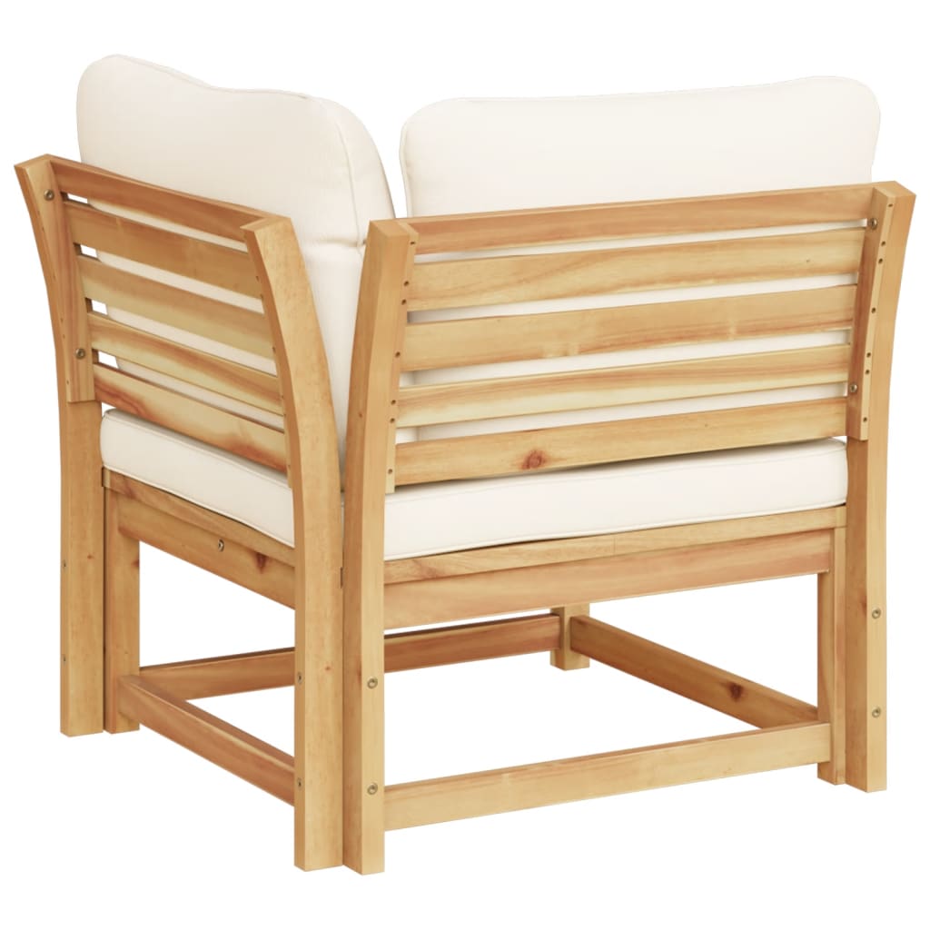 vidaXL Canapea de colț cu pernă de grădină, 73x73x65 cm, lemn acacia vidaXL Canapea de colț cu pernă de grădină, 73x73x65 cm, lemn acacia