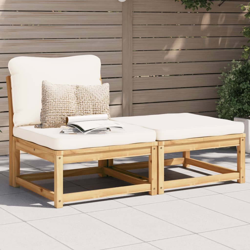 vidaXL Set mobilier de grădină cu perne, 3 piese, lemn masiv acacia vidaXL Set mobilier de grădină cu perne, 3 piese, lemn masiv acacia
