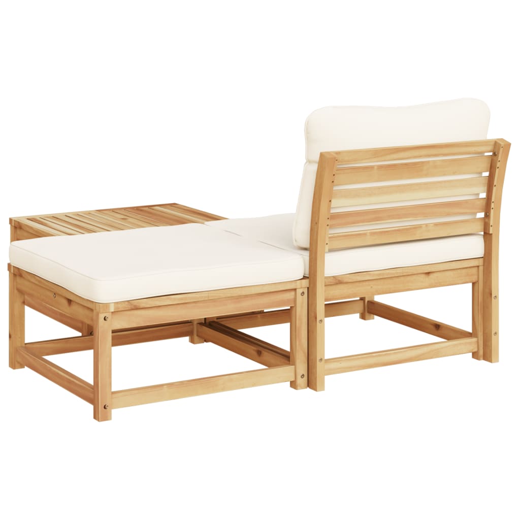 vidaXL Set mobilier de grădină cu perne, 3 piese, lemn masiv acacia vidaXL Set mobilier de grădină cu perne, 3 piese, lemn masiv acacia