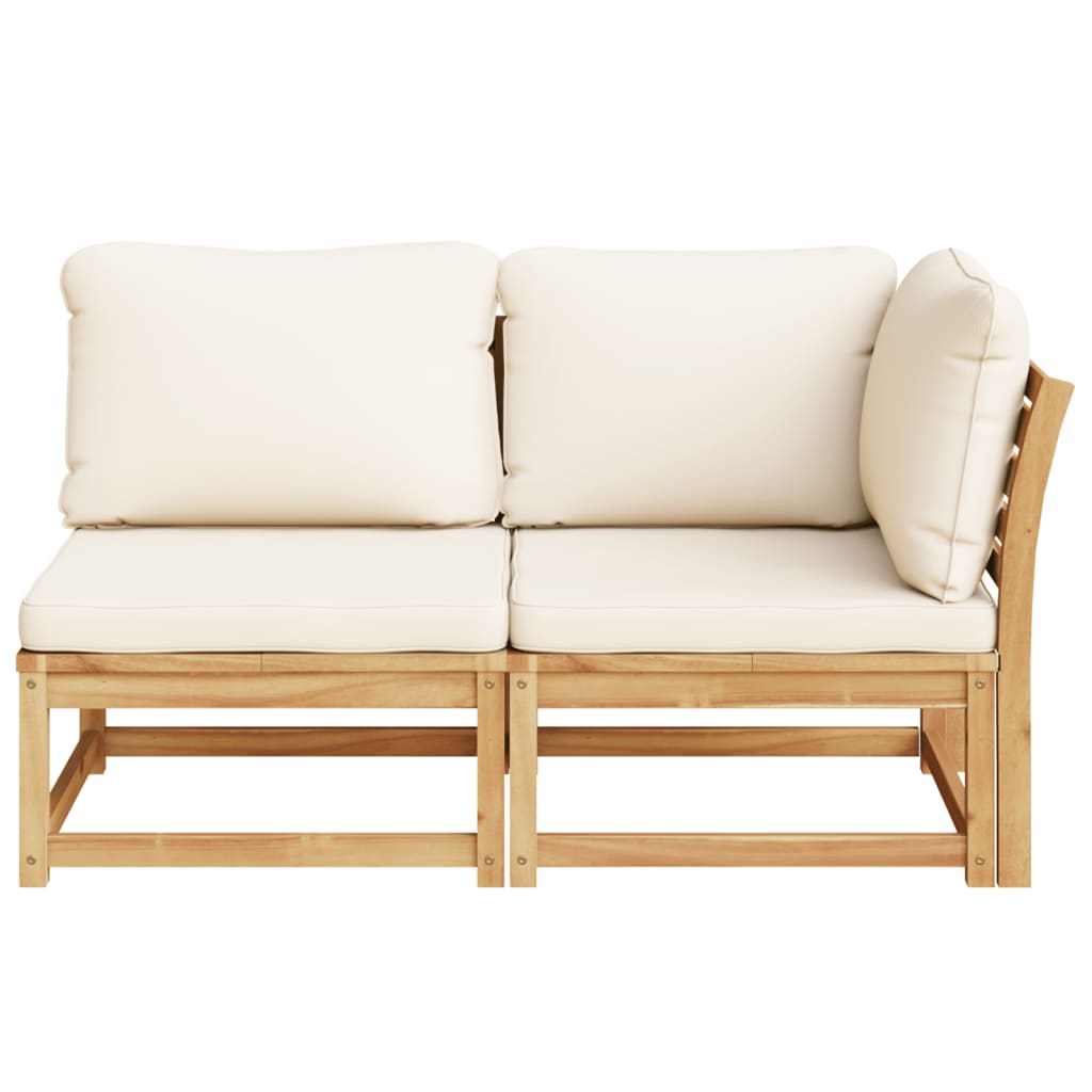 vidaXL Set mobilier de grădină cu perne, 2 piese, lemn masiv de acacia vidaXL Set mobilier de grădină cu perne, 2 piese, lemn masiv de acacia