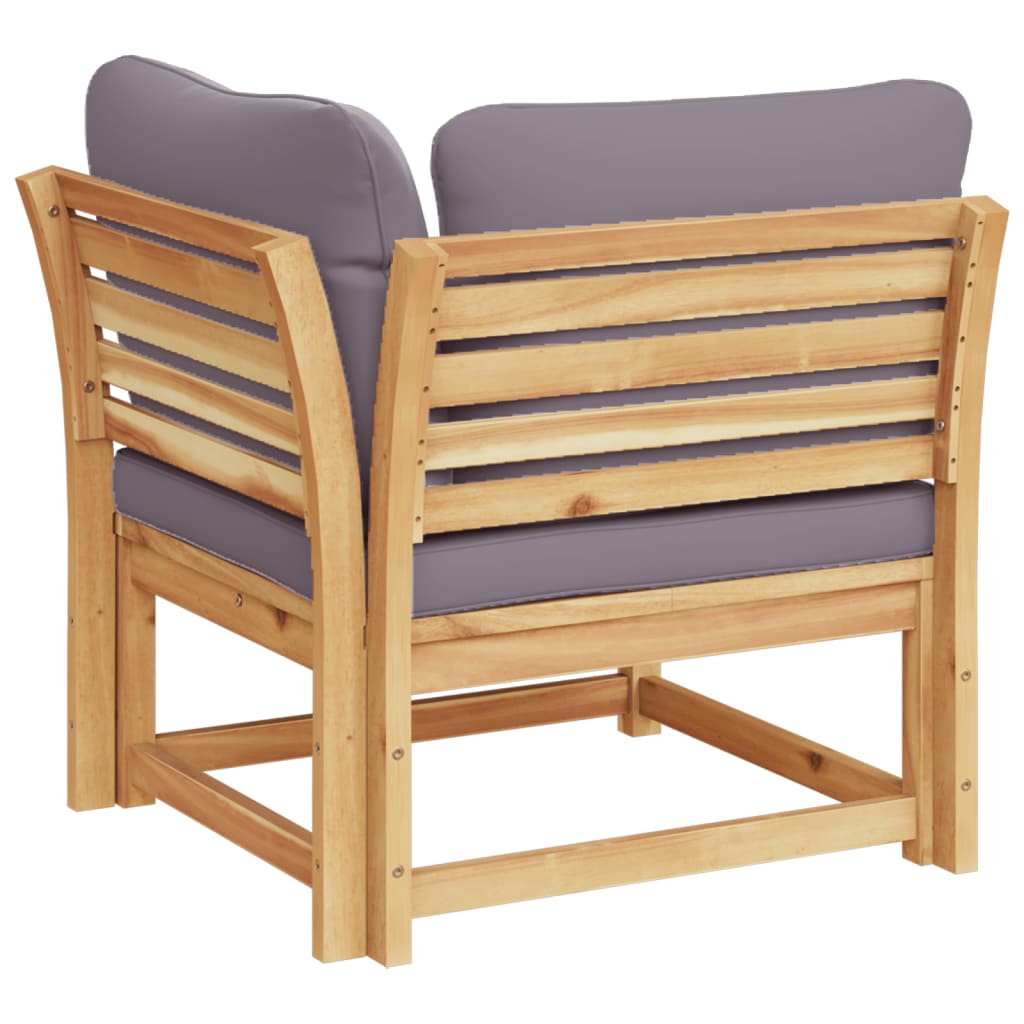vidaXL Canapea de colț cu pernă de grădină, 73x73x65 cm, lemn acacia vidaXL Canapea de colț cu pernă de grădină, 73x73x65 cm, lemn acacia