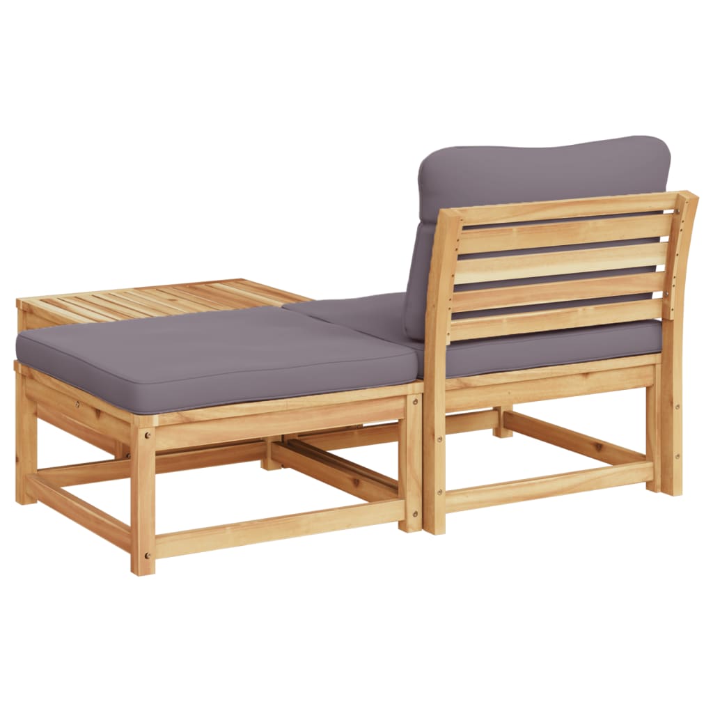 vidaXL Set mobilier de grădină cu perne, 3 piese, lemn masiv acacia vidaXL Set mobilier de grădină cu perne, 3 piese, lemn masiv acacia
