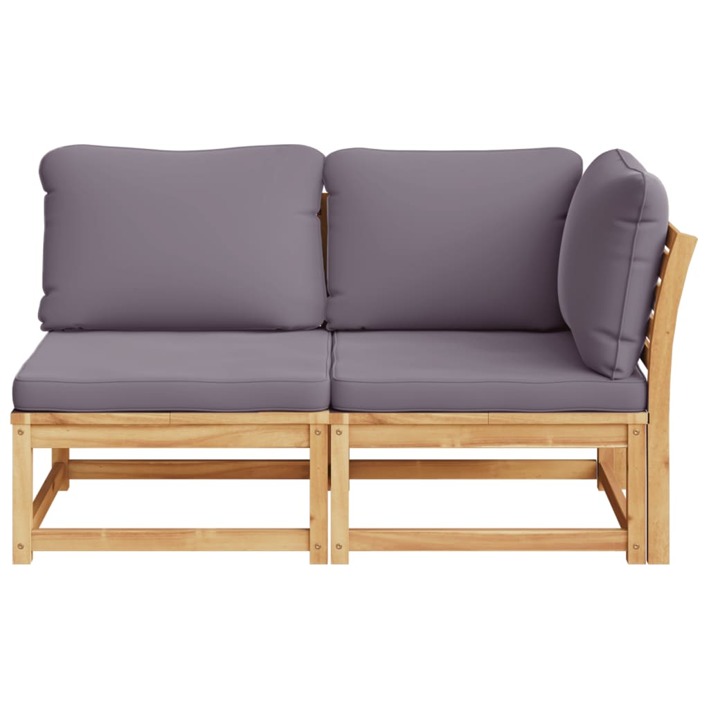 vidaXL Set mobilier de grădină cu perne, 2 piese, lemn masiv de acacia vidaXL Set mobilier de grădină cu perne, 2 piese, lemn masiv de acacia