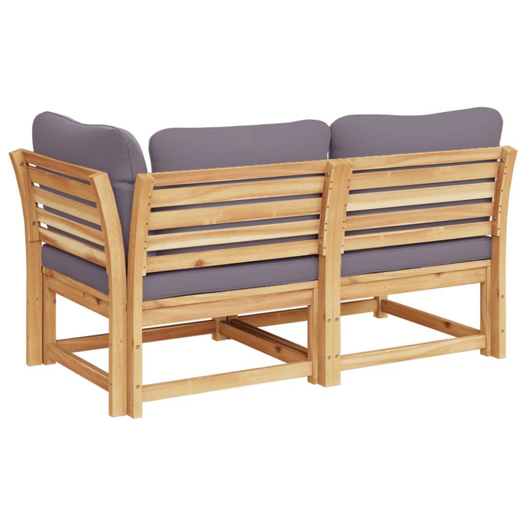 vidaXL Set mobilier de grădină cu perne, 2 piese, lemn masiv de acacia vidaXL Set mobilier de grădină cu perne, 2 piese, lemn masiv de acacia