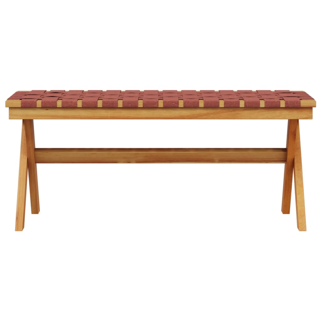 vidaXL Bancă de grădină, roșu, lemn masiv acacia/textil vidaXL Bancă de grădină, roșu, lemn masiv acacia/textil