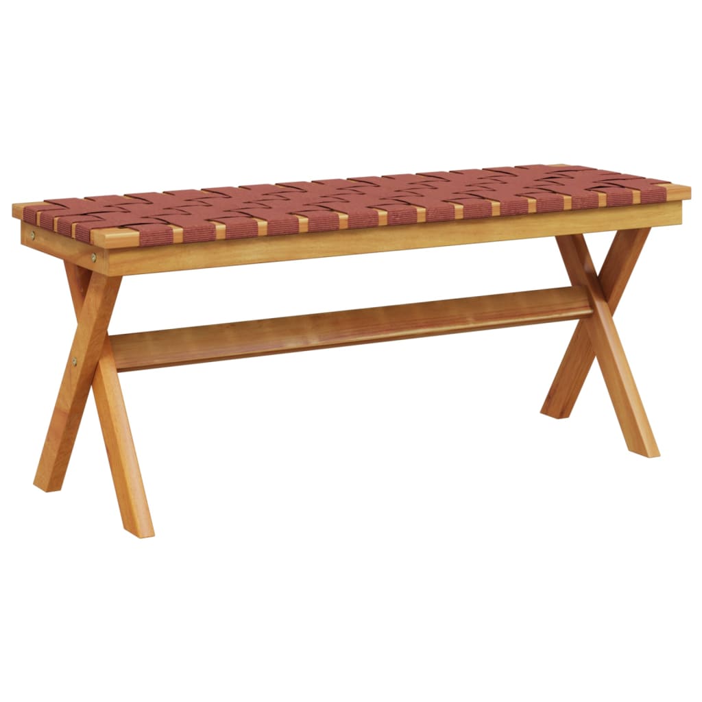 vidaXL Bancă de grădină, roșu, lemn masiv acacia/textil vidaXL Bancă de grădină, roșu, lemn masiv acacia/textil