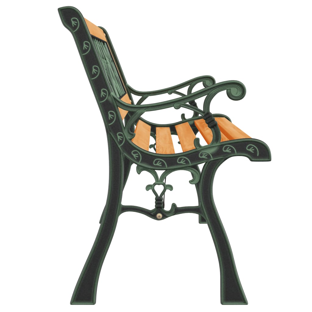 vidaXL Bancă de grădină, 116 cm, lemn masiv de brad și oțel