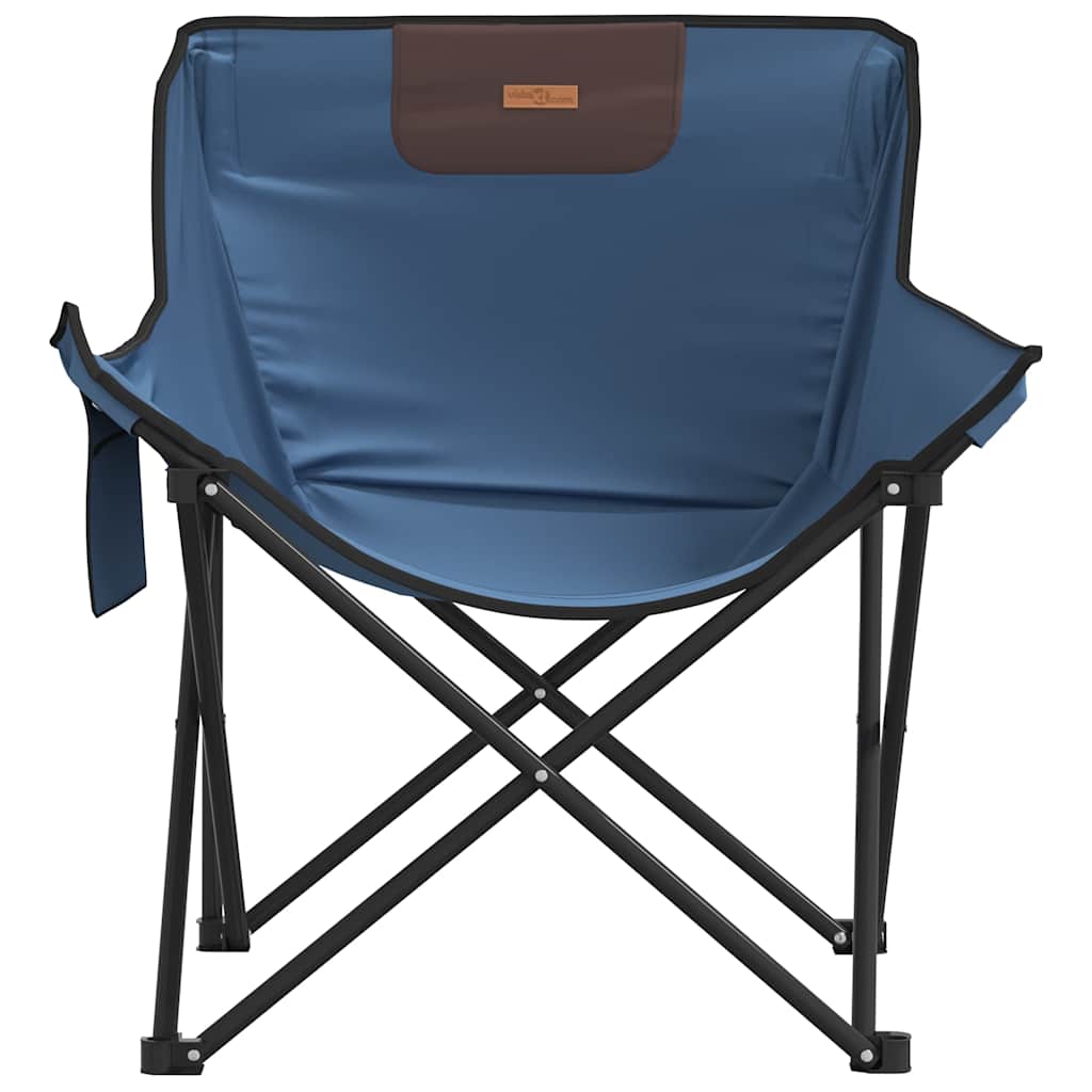 vidaXL Scaune de camping cu buzunar, pliabile, 2 buc., albastru vidaXL Scaune de camping cu buzunar, pliabile, 2 buc., albastru
