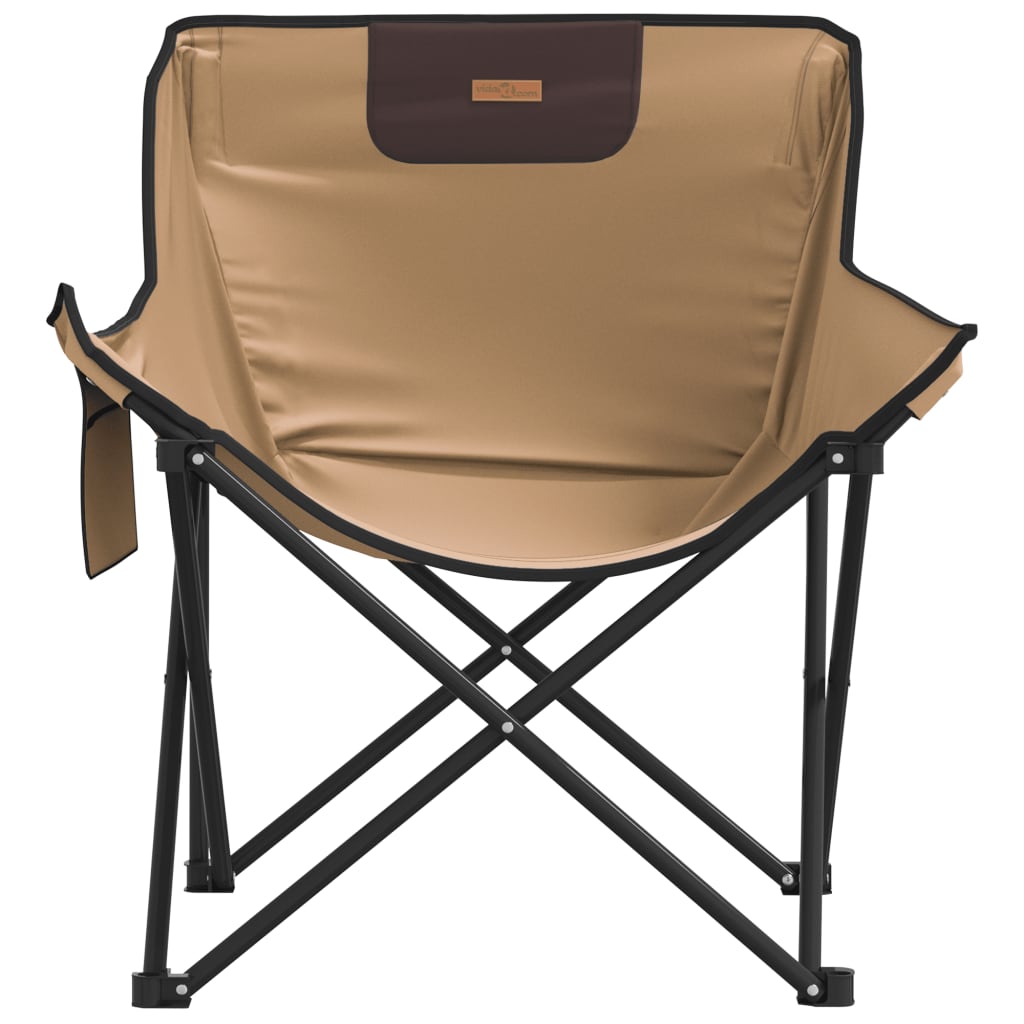 vidaXL Scaune de camping cu buzunar, pliabile, 2 buc., maro vidaXL Scaune de camping cu buzunar, pliabile, 2 buc., maro