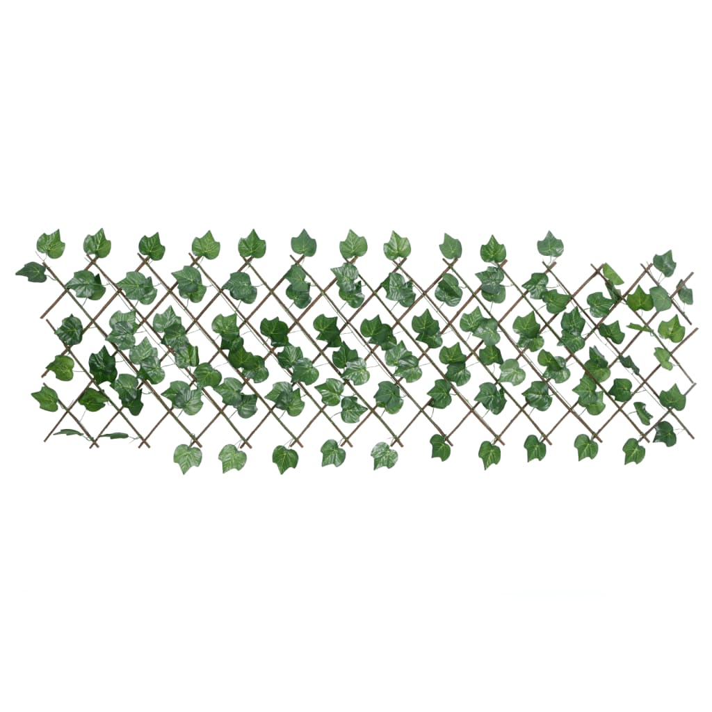 vidaXL Spalier frunze struguri artificiale extensibil, verde 190x60 cm