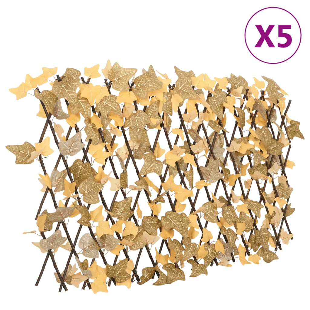 vidaXL Spalier frunze arțar false extensibil 5 buc. oranj 180x60 cm vidaXL Spalier frunze arțar false extensibil 5 buc. oranj 180x60 cm