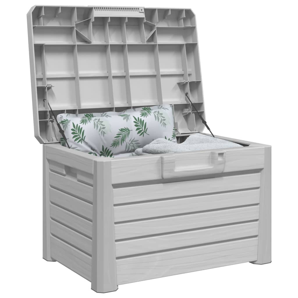 vidaXL Cutie de perne de exterior gri 73x50,5x46,5 cm polipropilenă vidaXL Cutie de perne de exterior gri 73x50,5x46,5 cm polipropilenă