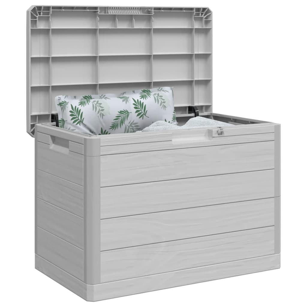 vidaXL Cutie de perne de exterior gri 77,5x44,5x53 cm polipropilenă vidaXL Cutie de perne de exterior gri 77,5x44,5x53 cm polipropilenă