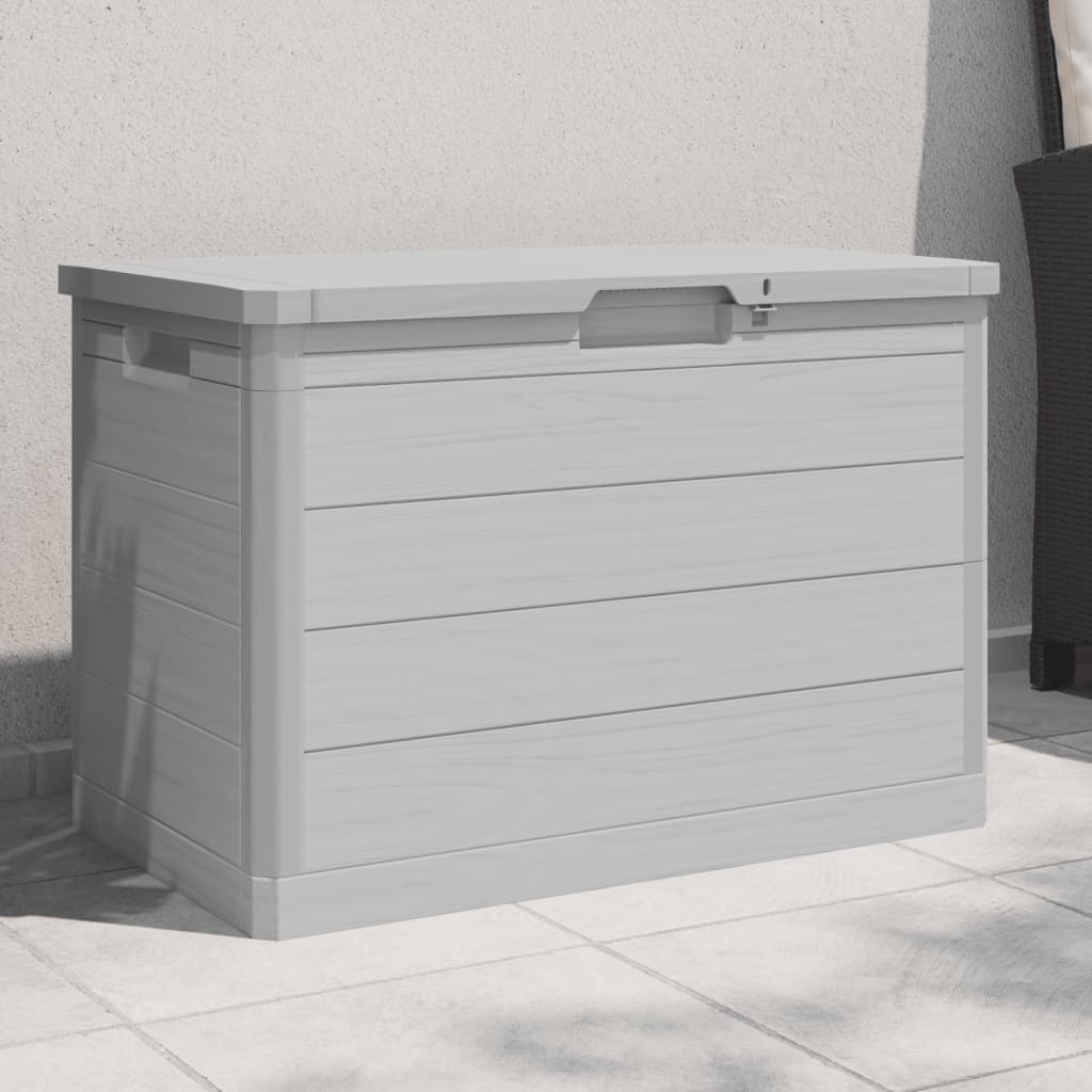 vidaXL Cutie de perne de exterior gri 77,5x44,5x53 cm polipropilenă vidaXL Cutie de perne de exterior gri 77,5x44,5x53 cm polipropilenă
