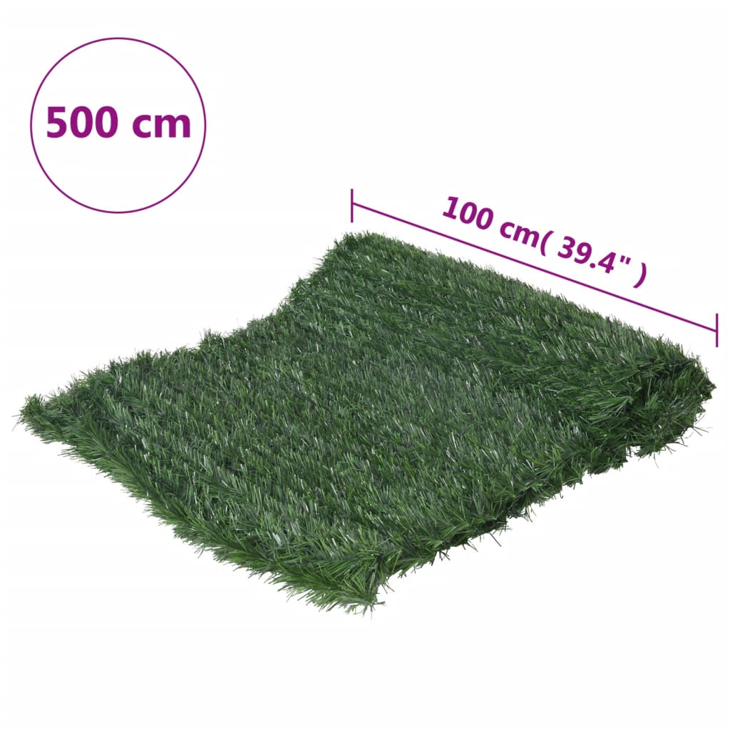 vidaXL Gard din iarbă artificială, verde, 1x5 m vidaXL Gard din iarbă artificială, verde, 1x5 m