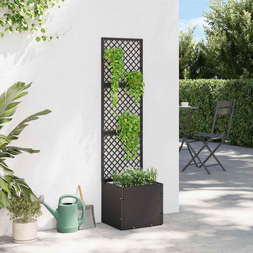 vidaXL Jardinieră Negru 35 x 30 x 135 cm Metal