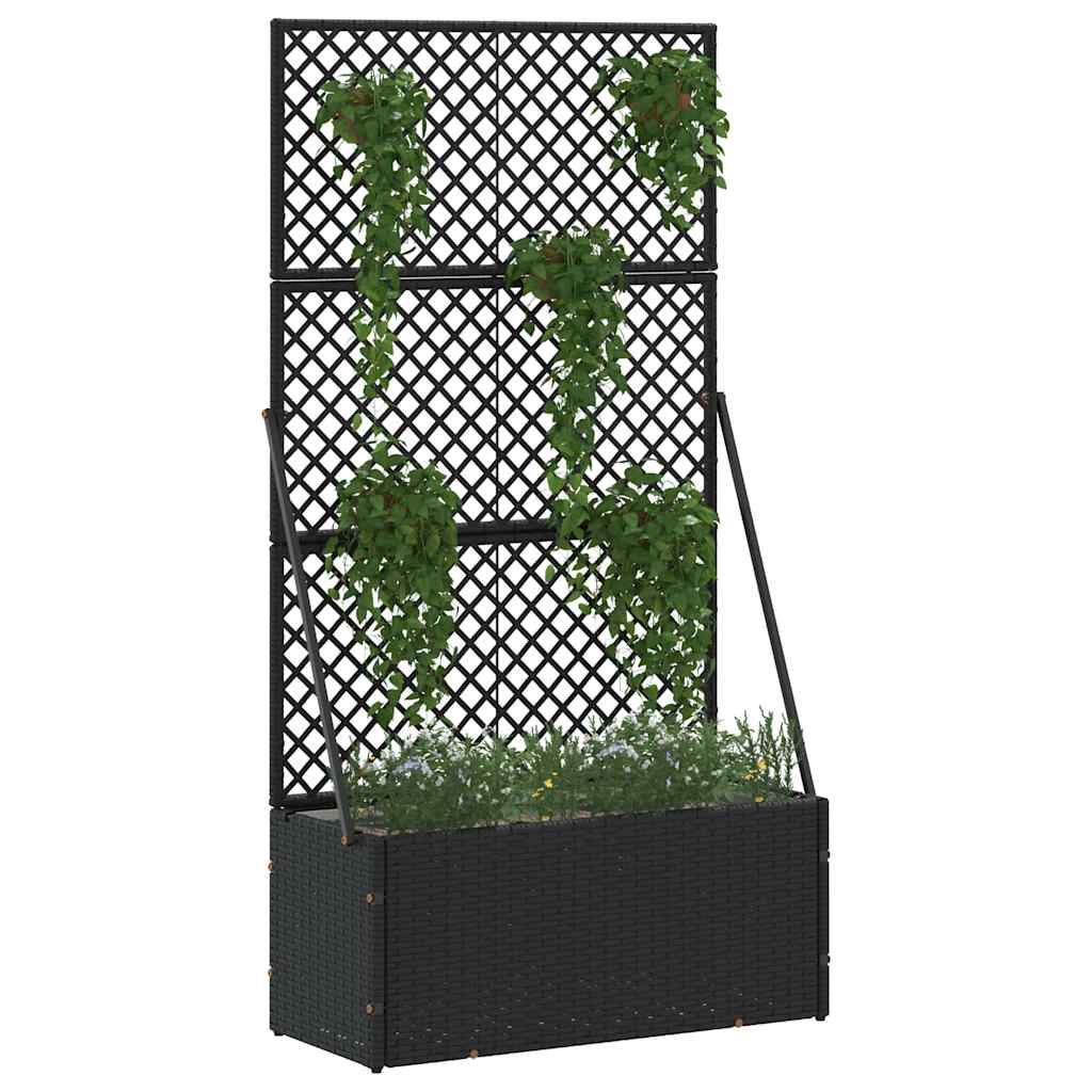vidaXL Jardinieră Negru 70 x 30 x 135 cm Metal
