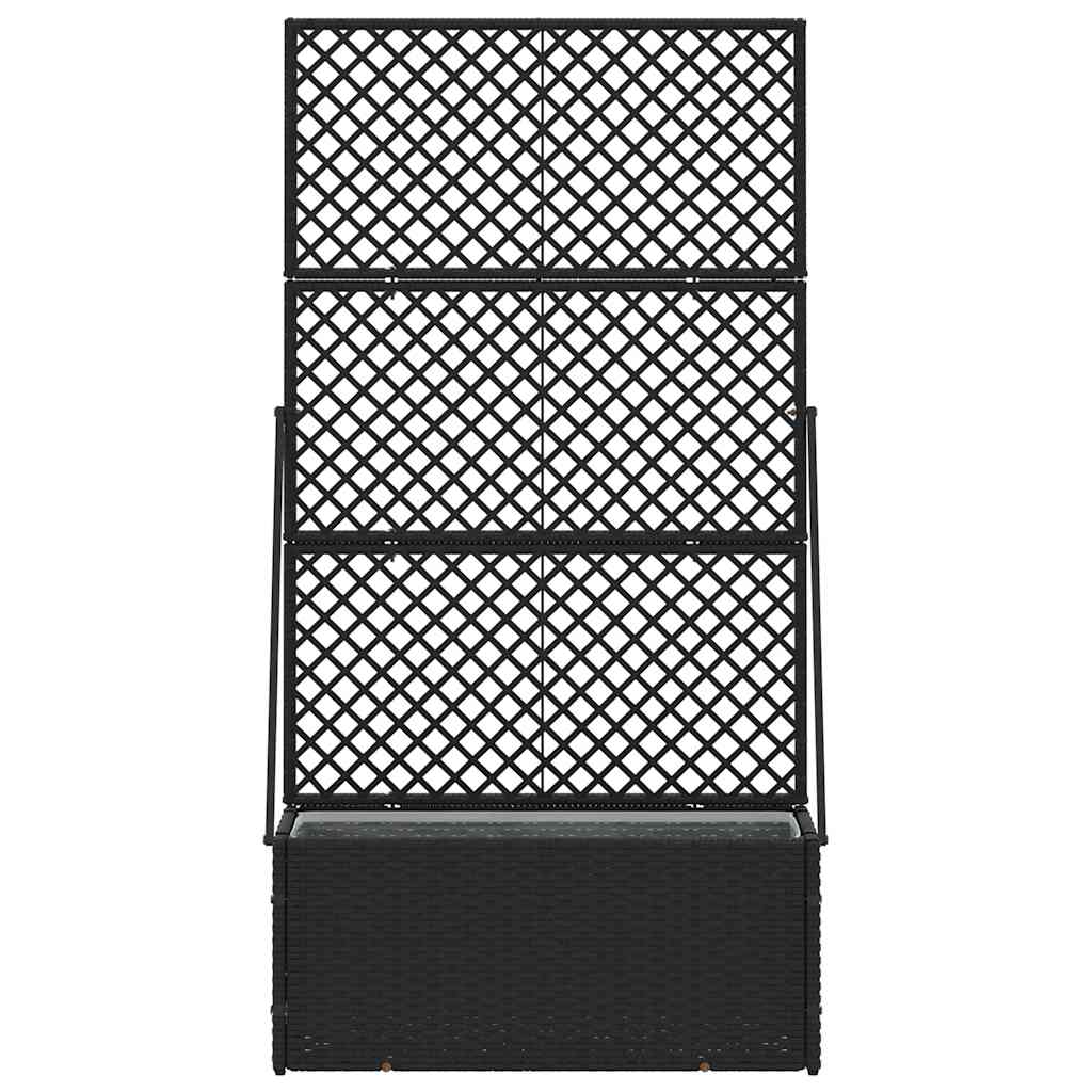 vidaXL Jardinieră Negru 70 x 30 x 135 cm Metal