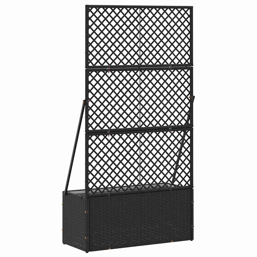 vidaXL Jardinieră Negru 70 x 30 x 135 cm Metal