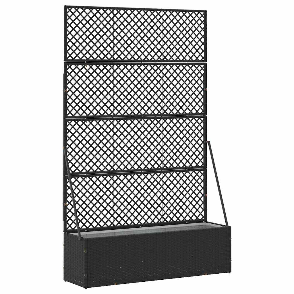 vidaXL Jardinieră Negru 105 x 30 x 170 cm Metal