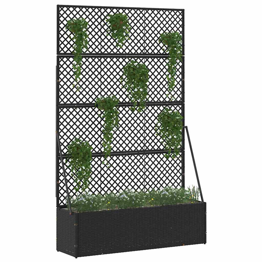 vidaXL Jardinieră Negru 105 x 30 x 170 cm Metal